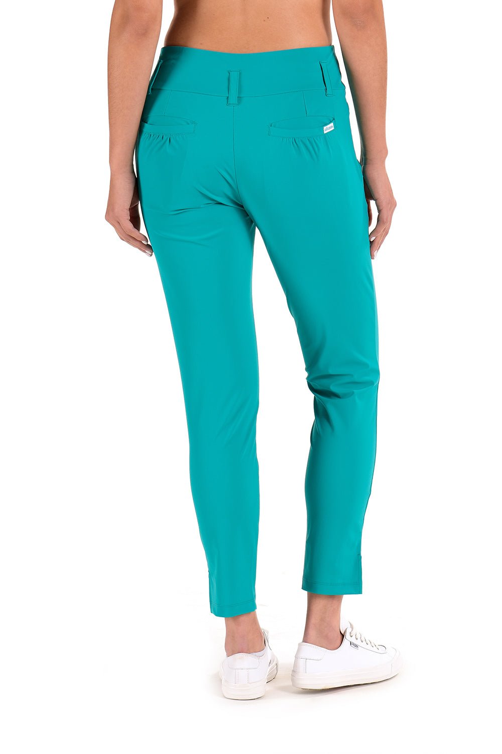 Linda Teal Slim Pant - SwingDish Women's Golf and Tennis Pants