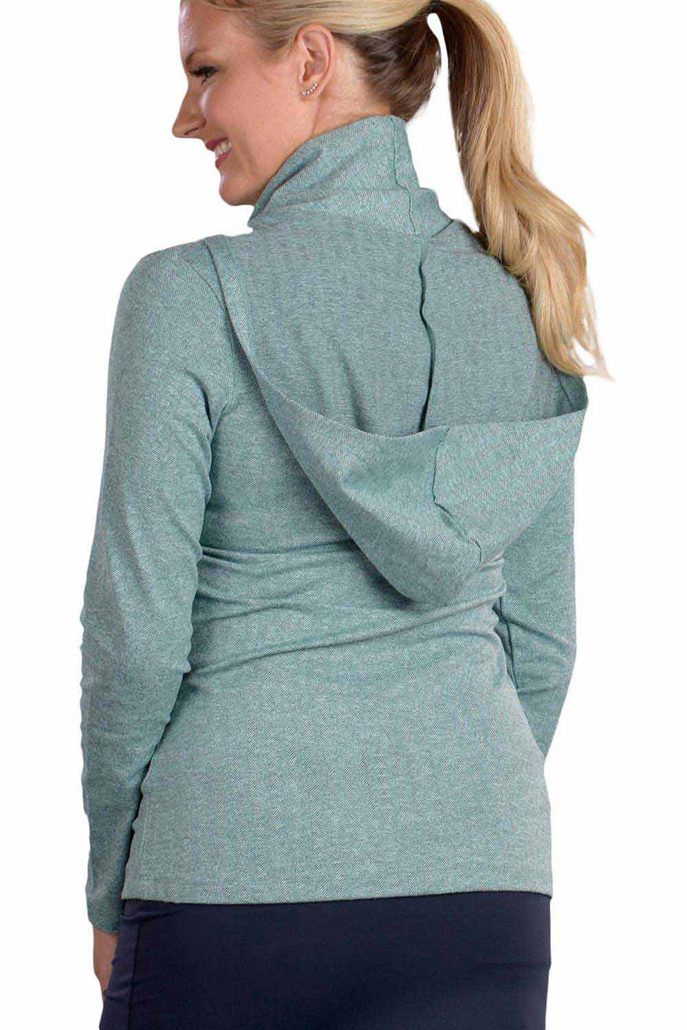 Melanie Collared Hoodie - Mint - SwingDish
