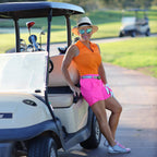 Woman Wearing SwingDish Melissa Orange Product View 6