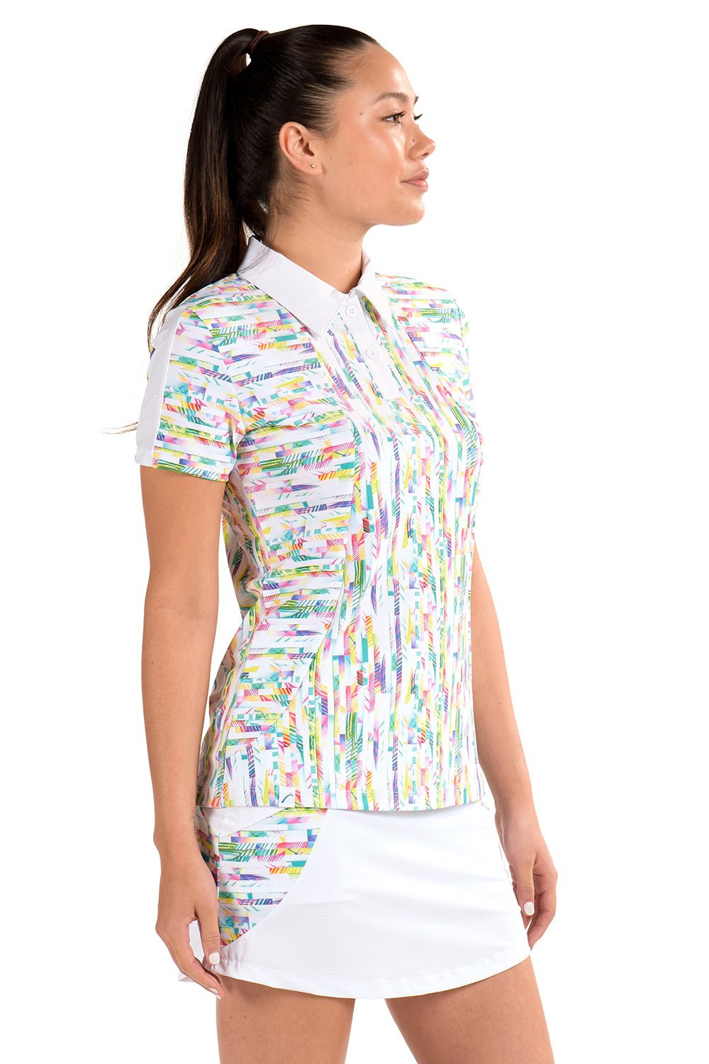 Meredith Print Top - SwingDish Women's Golf and Tennis Tops