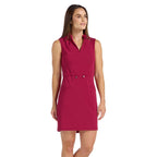 Paulette Crimson Dress - SwingDish Women's Golf and Tennis Dress