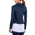Woman Wearing SwingDish Piper Crew Top Product View 1