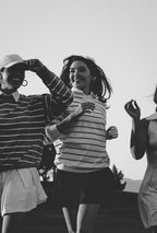 Woman Wearing SwingDish Reagan Sweater - White Product View 5