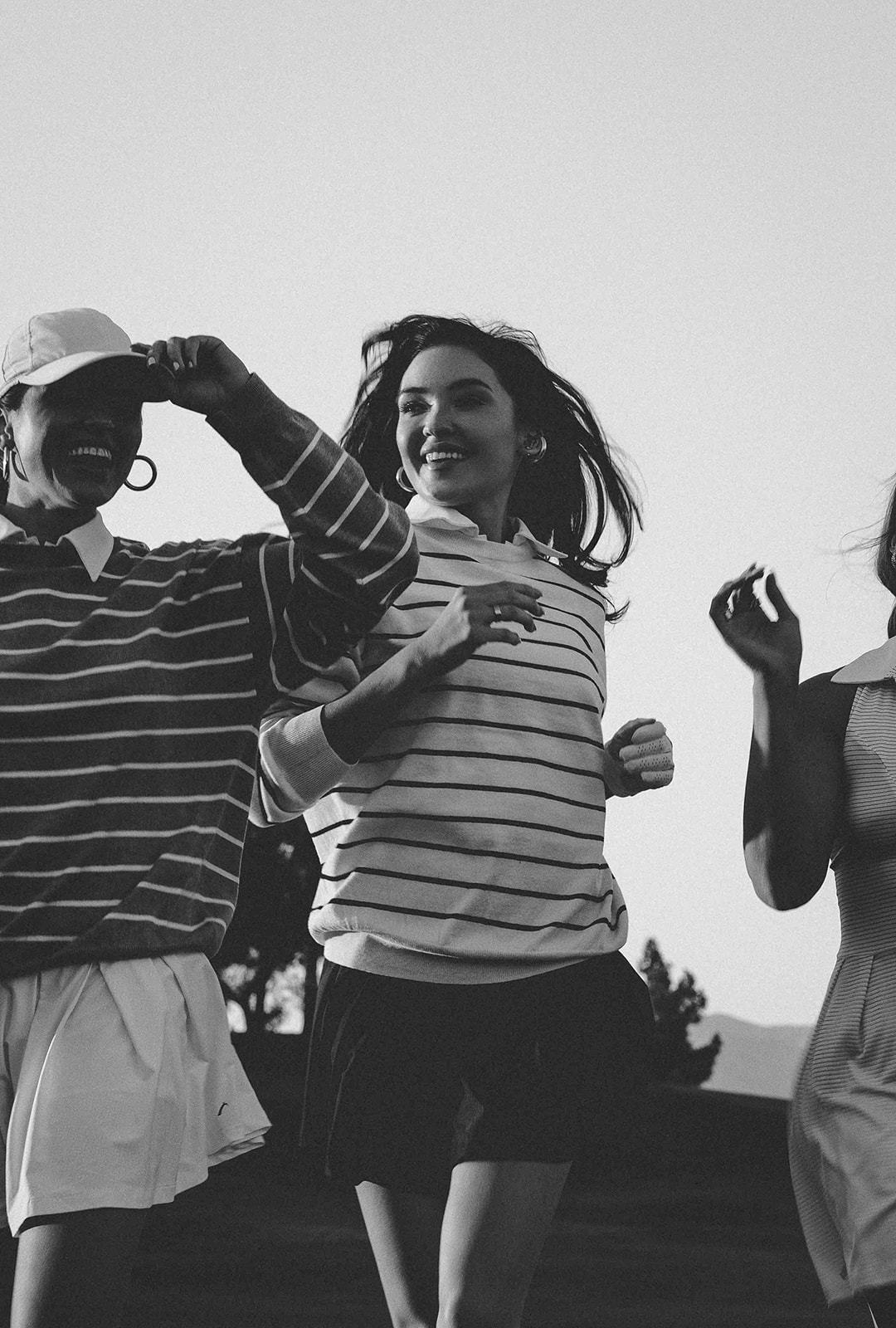 Woman Wearing SwingDish Reagan Sweater - White Product View 5