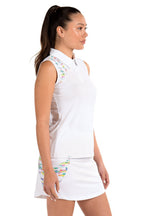 Roxanne White Top - SwingDish Women's Golf and Tennis Tops