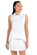 Roxanne White Top - SwingDish Women's Golf and Tennis Tops