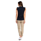 Serena Black Top - SwingDish Women's Golf and Tennis Top