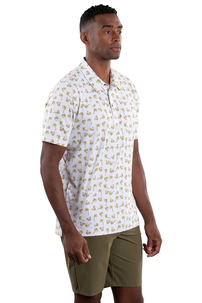 Toby Polo Palm Tree Print - SwingDish Women's Golf and Tennis TRUE