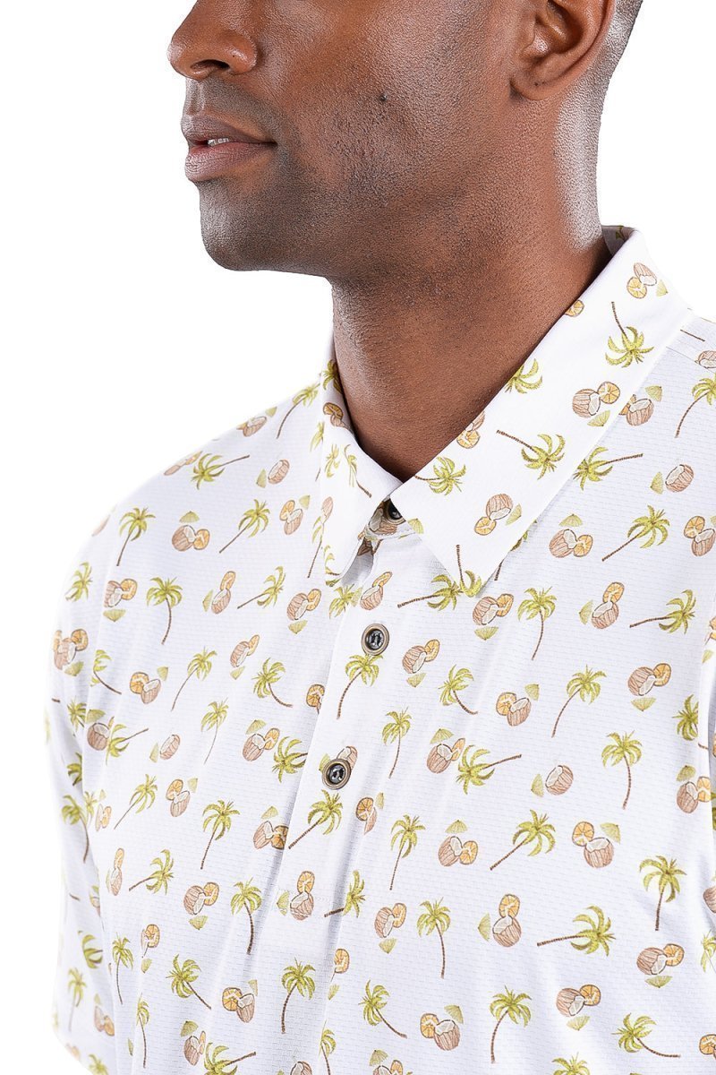 Toby Polo Palm Tree Print - SwingDish Women's Golf and Tennis TRUE