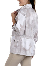 Woman Wearing SwingDish Uma Camo Print Jacket Product View 11